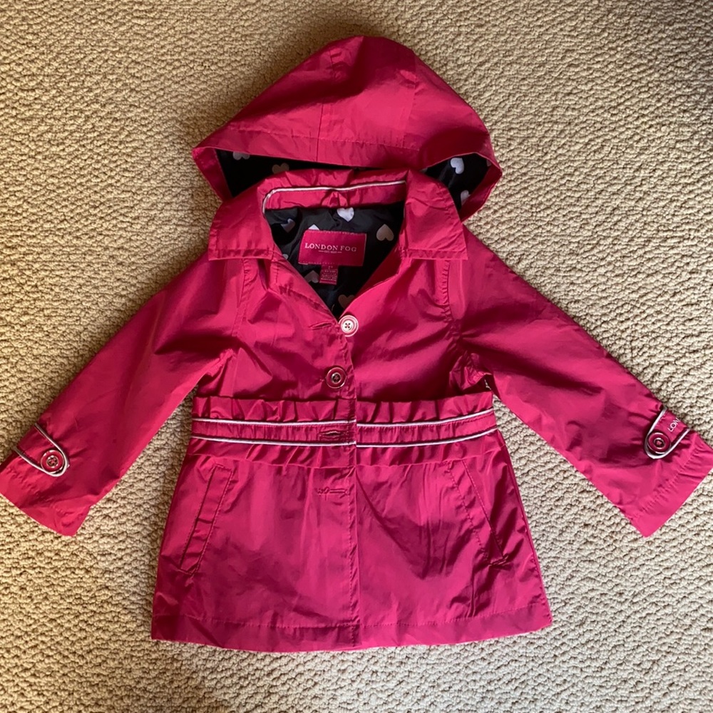 London Fog Hot Pink Raincoat 2t